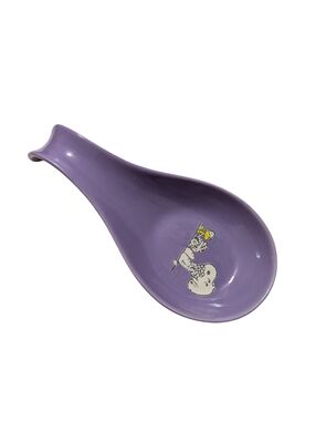 NEW Peanuts Ceramic Spoon Rest Lavender Pastel Purple